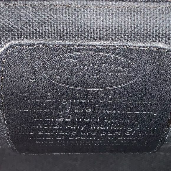 BRIGHTON LEATHER CROSSBODY HANDBAG | EMBOSSED LEATHER | PRE-LOVED - Picture 8 of 10